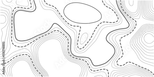 Topographic map background geographic line map with elevation assignments. Modern design with White background with topographic wavy pattern design.paper texture Imitation of a geographical map shades