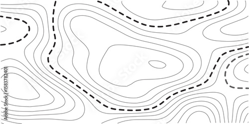 Topographic map background geographic line map with elevation assignments. Modern design with White background with topographic wavy pattern design.paper texture Imitation of a geographical map shades