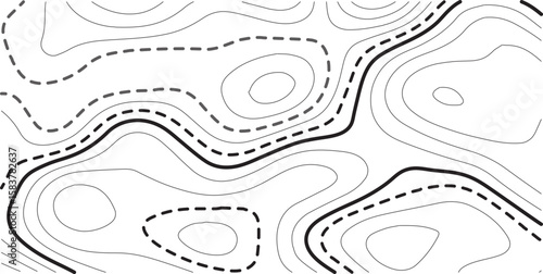 Topographic map background geographic line map with elevation assignments. Modern design with White background with topographic wavy pattern design.paper texture Imitation of a geographical map shades