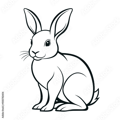 vector illustration of a rabbit