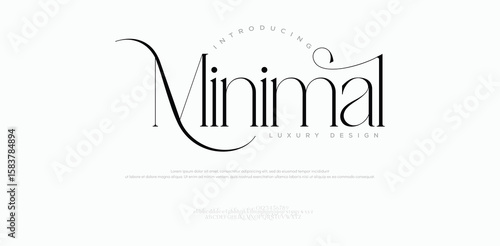 Minimal beauty fashion elegant serif italic fonts decorative wedding vintage retro logos. Abstract luxury font alphabet logo. Vector illustration 
