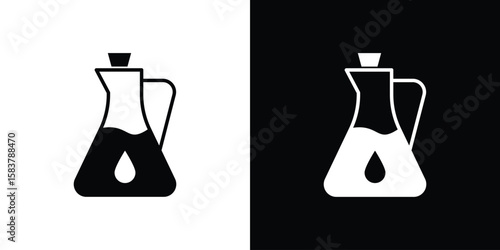 Vinegar icon black and white. Simple glyph icons.