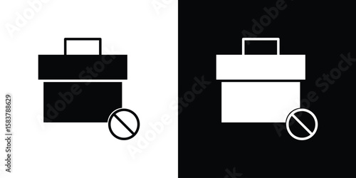Unemployment icon black and white. Simple glyph icons.