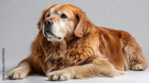 Golden Retriever portrait.  A senior dog