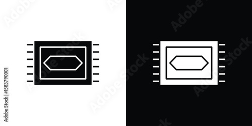 Rugs icon black and white. Simple glyph icons.