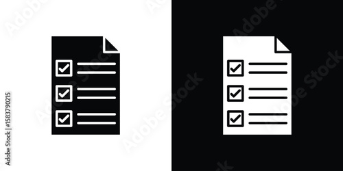 Reservation icon black and white. Simple glyph icons.