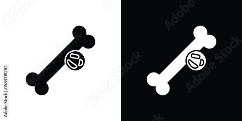 Multiple myeloma icon black and white. Simple glyph icons.