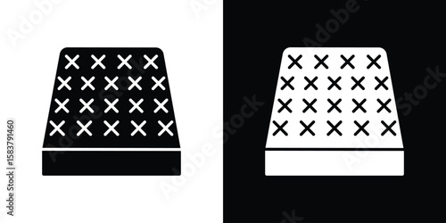 Mattress icon black and white. Simple glyph icons.