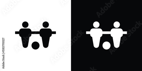 Foosball icon black and white. Simple glyph icons.