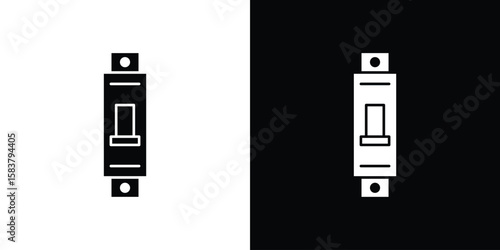 Circuit Breaker icon black and white. Simple glyph icons.