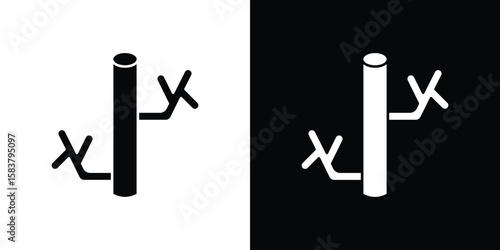 Blood vessel icon black and white. Simple glyph icons.