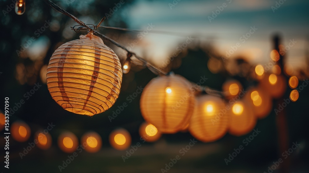 Obraz premium Mid-Autumn Festival Decor with Mooncakes, Lanterns, and Asian Cultural Details