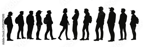 Diverse group of people standing together a vector illustration of community