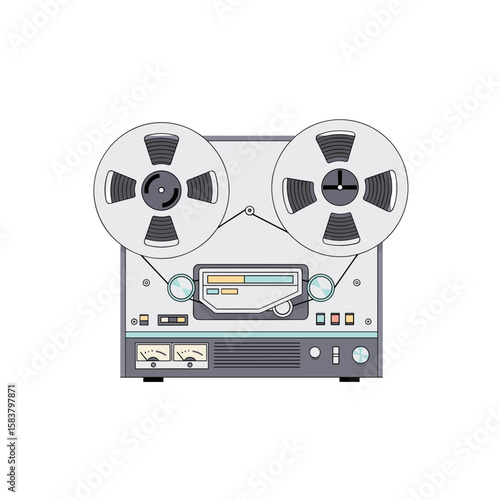 Vintage reel-to-reel tape recorder showcasing retro audio technology for International Music Day  