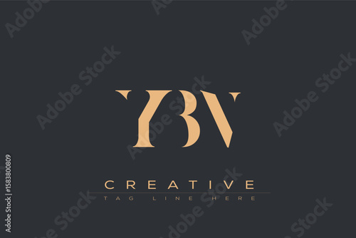 YBN abstract letter logo design. This logo is designed by three abstract letters.