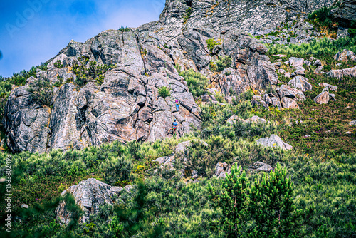 mountain landscape with blue sky