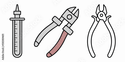 Tools for cutting and measuring pliers wire cutters