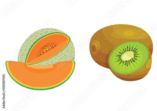 fruit and kiwi
