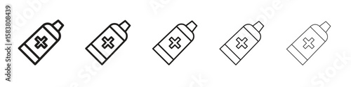 Ointment icon with editable stroke eps 10 vector illustration. Outline drawing.