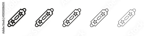 Mezuzah icon with editable stroke eps 10 vector illustration. Outline drawing.