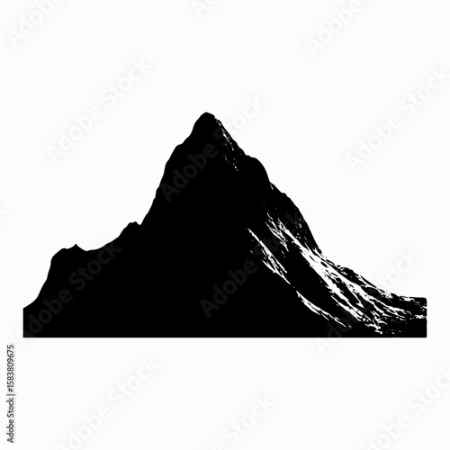 mountain vintage style graphic silhouette vacation illustration art