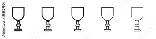 Goblet icon with editable stroke eps 10 vector illustration. Outline drawing.