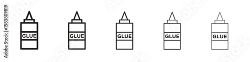 Glue icon with editable stroke eps 10 vector illustration. Outline drawing.