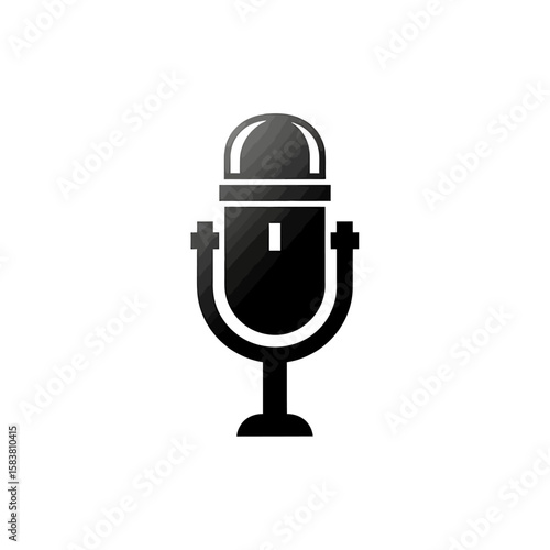 Classic Microphone Icon Art