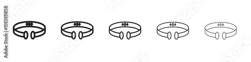 Bracelet icon with editable stroke eps 10 vector illustration. Outline drawing.