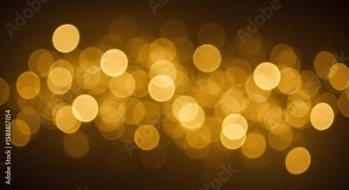 Golden Bokeh Lights Abstract Backdrop for Holiday Celebration or Festive Events