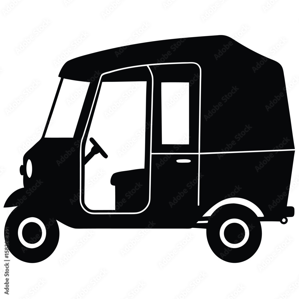 Fototapeta premium silhouette of a CNG