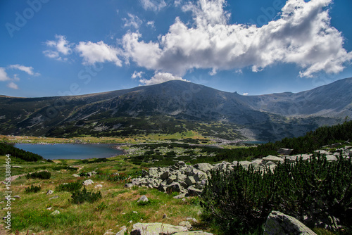 mountain landscape with lake