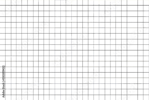 Seamless grid background. Symmetrical square graph paper texture for projects. Lined sheet for notebook or technical drawing. Checkered geometric pattern mockup template.