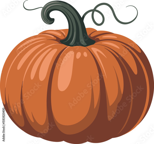 plump orange pumpkin