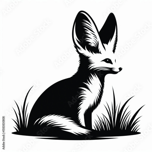 black cat on white background