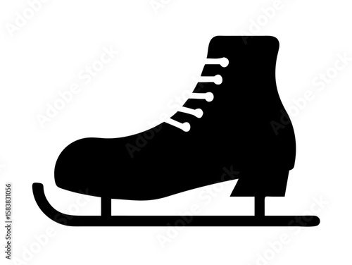 Ice skate Vector Icon design