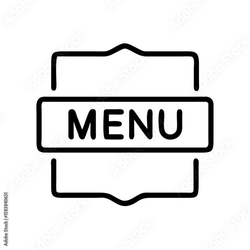 Menu design in simple line style for food and beverage concept  