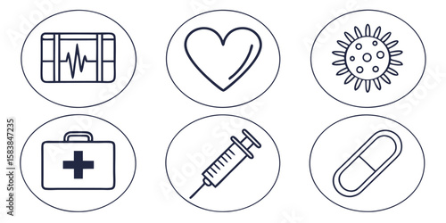Medical health symbols collection icons healthcare