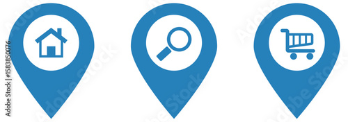 location pin place marker. Location icon set. Vector illustration. EPS 10