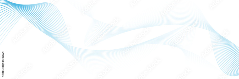 Abstract Blue Wave Lines on White Background. vector modern Abstract Blue Wave Lines on White Background. vector modern
