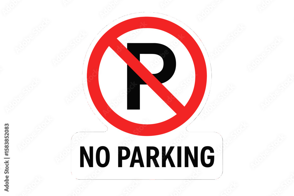 No Parking Sign Vector Illustration, Car Parking Not Allowed Symbol, Prohibition Road Sign, Printable Sticker, Red Circle with Slash, Black P Letter, Traffic Regulation, Transparent Background No Parking Sign Vector Illustration, Car Parking Not Allowed Symbol, Prohibition Road Sign, Printable Sticker, Red Circle with Slash, Black P Letter, Traffic Regulation, Transparent Background