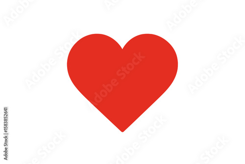 Red heart icon vector illustration. Love symbol for Valentine's Day. Simple flat design element for romance, passion, health, and social media like button concepts.