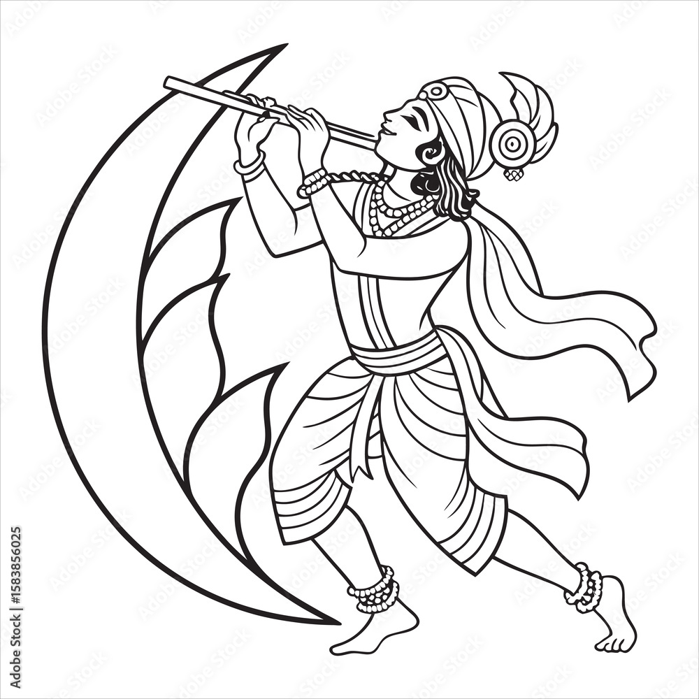 Fototapeta premium Krishna SVG Bundle