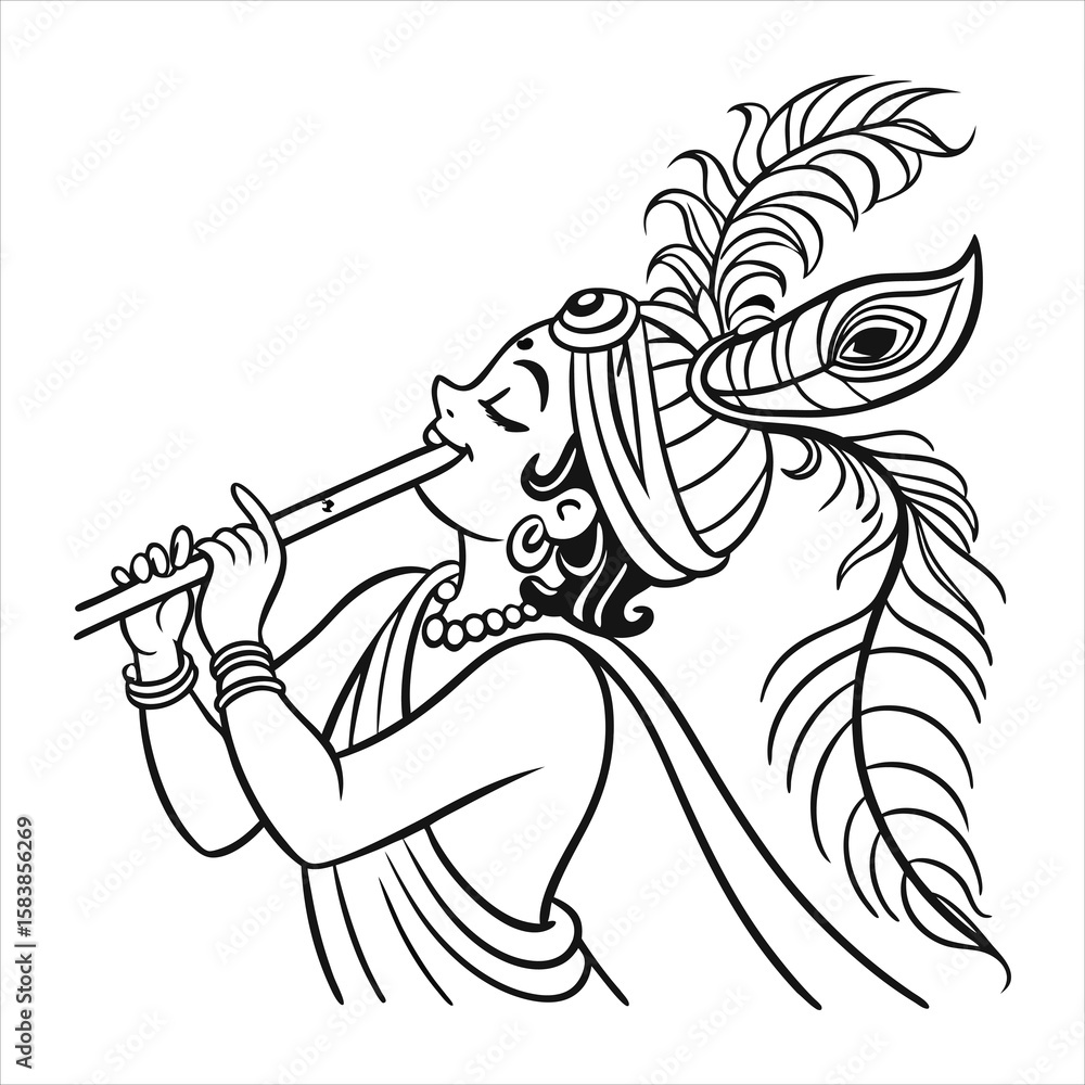 Naklejka premium Krishna SVG Bundle