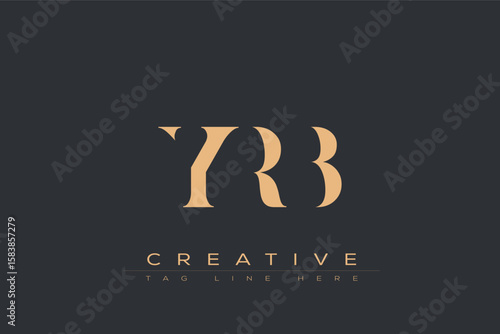 YRB abstract letter logo design. This logo is designed by three abstract letters.