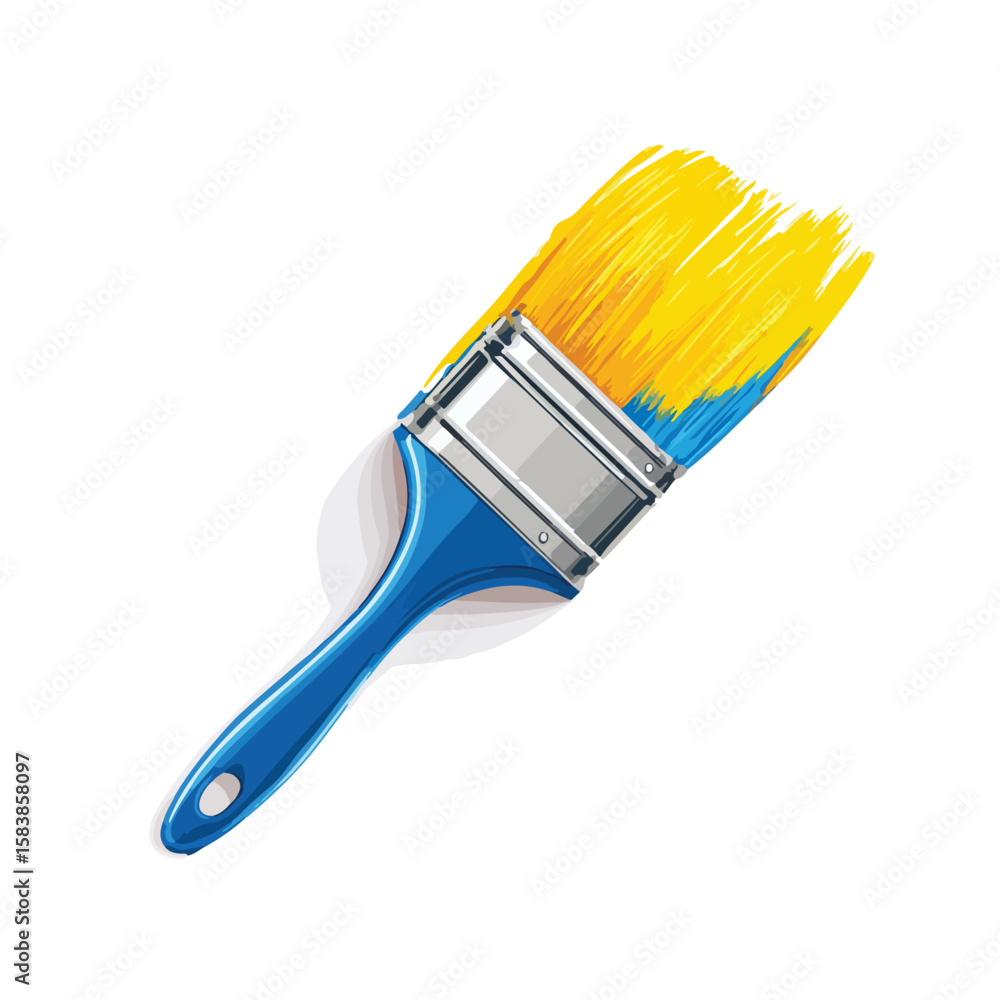 custom made wallpaper toronto digitalpaint brush isolated in White Background, paint brush vector, Flat lay vector illustration