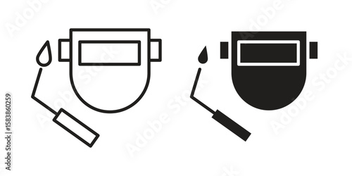 Welding icon vector illustration on a transparent background.