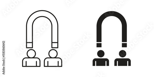 User engagement icon vector illustration on a transparent background.