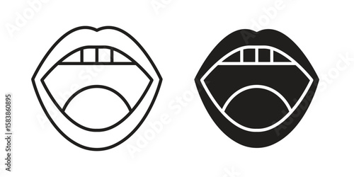 Tonsillitis icon vector illustration on a transparent background.