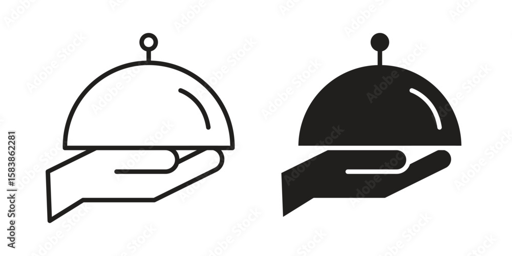 Fototapeta premium Restaurant Tray icon vector illustration on a transparent background.